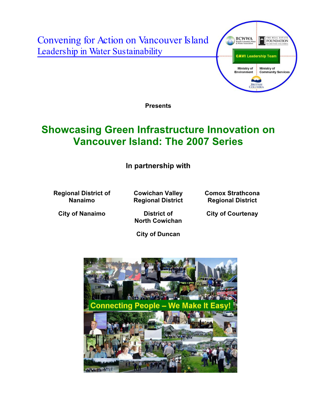 Convening for Action on Vancouver Island Showcasing Green