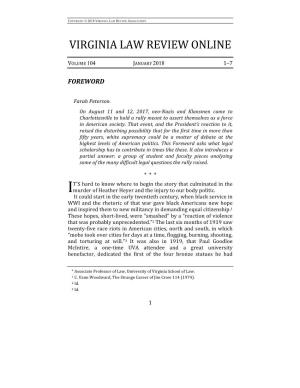 Virginia Law Review Online