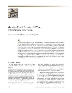 Maritime Patrol Aviation: 90 Years of Continuing Innovation