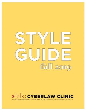 Cyberlaw Clinic Style Guide