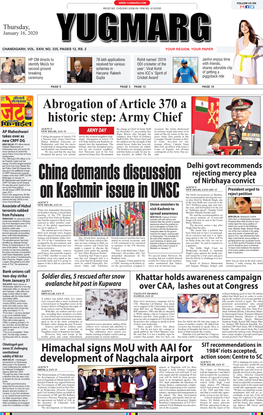 Abrogation of Article 370 a Historic Step: Army Chief