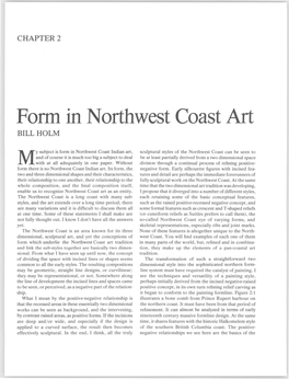 Form in Northwest Coast Art BILL HOLM