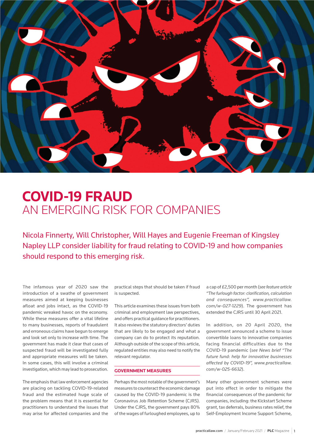 Covid-19 Fraud an Emerging Risk for Companies