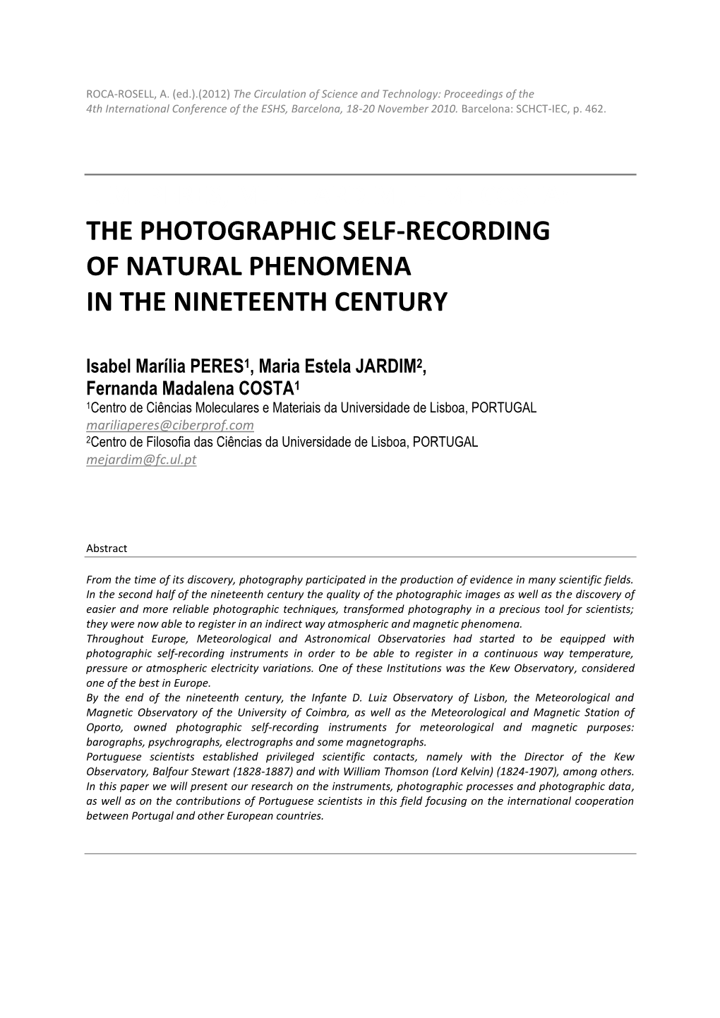 The Photographic Self-Recording...Pdf