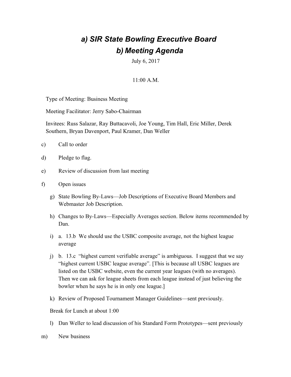 Formal Meeting Agenda s3