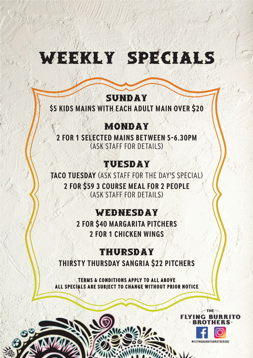 Weekly Specials