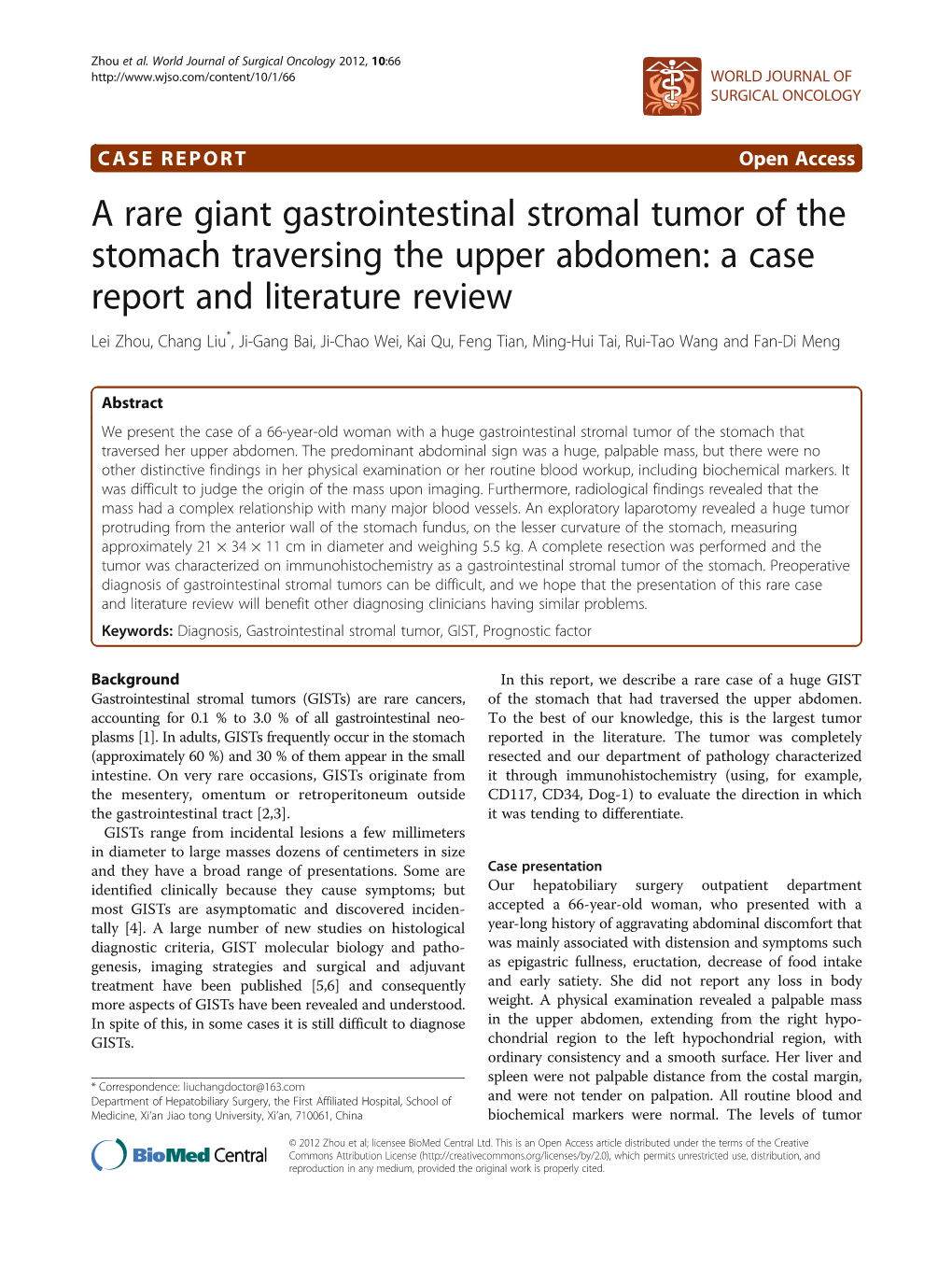 A Rare Giant Gastrointestinal Stromal Tumor of The