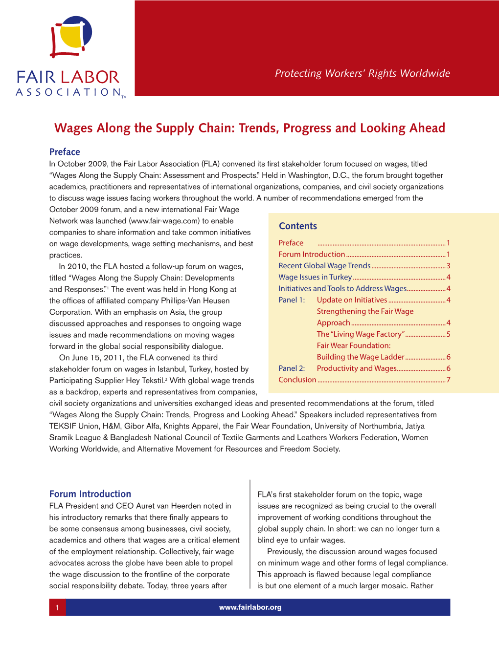 Wages Along the Supply Chain: Trends, Progress and Looking Ahead