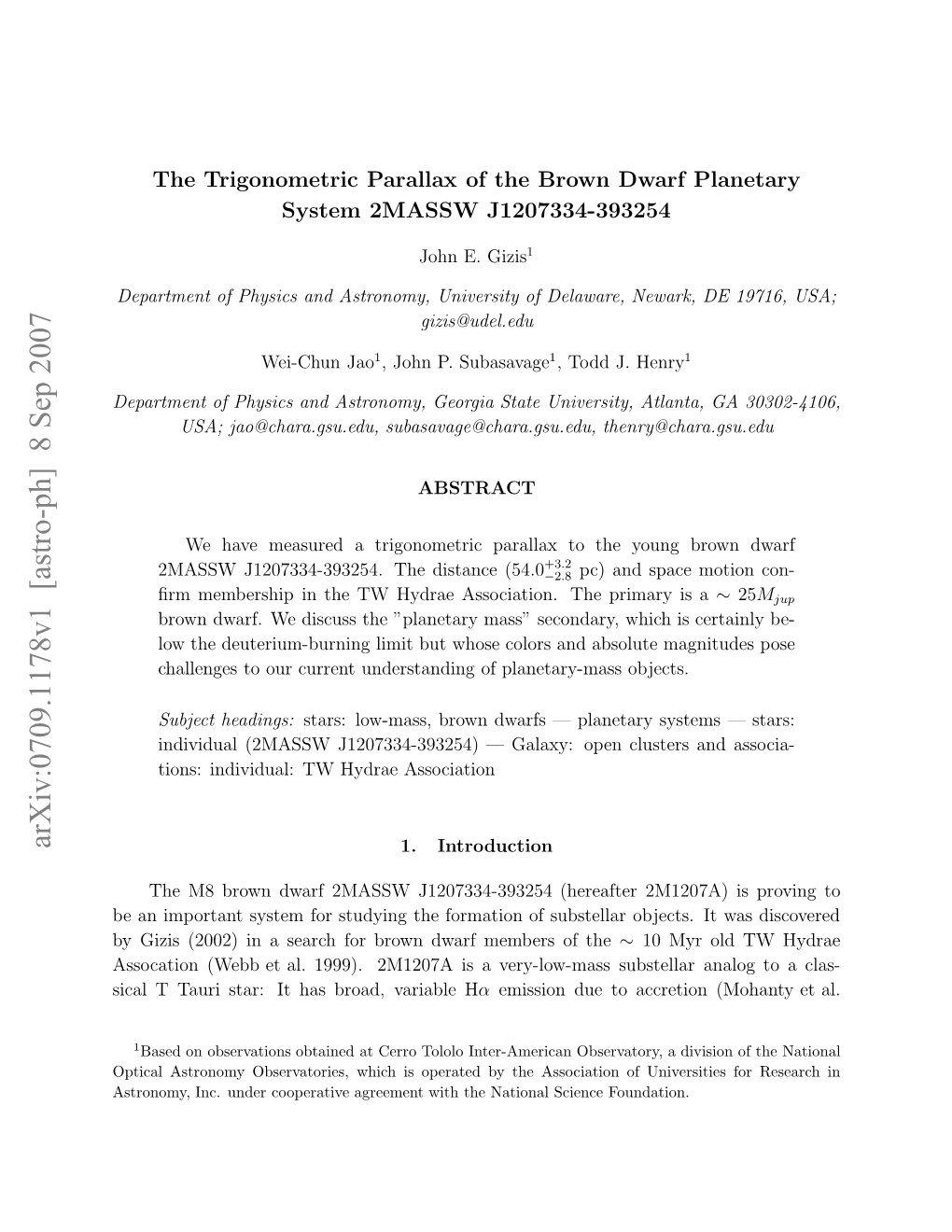 The Trigonometric Parallax of the Brown Dwarf Planetary System