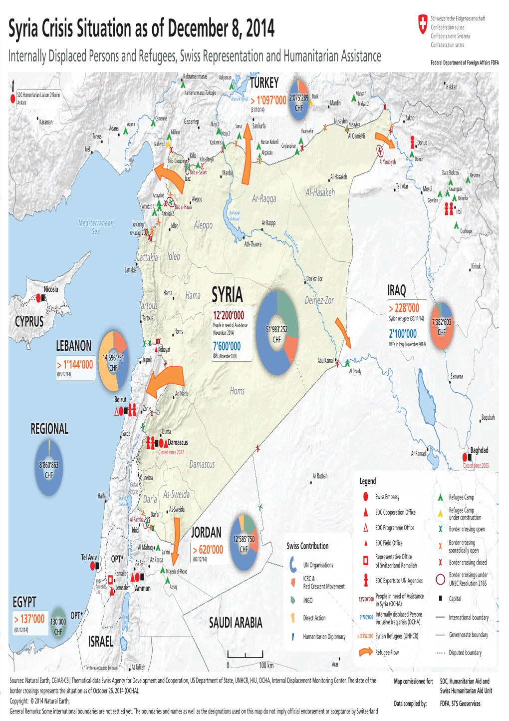 Map of the Humanitarian Assistance in Syria
