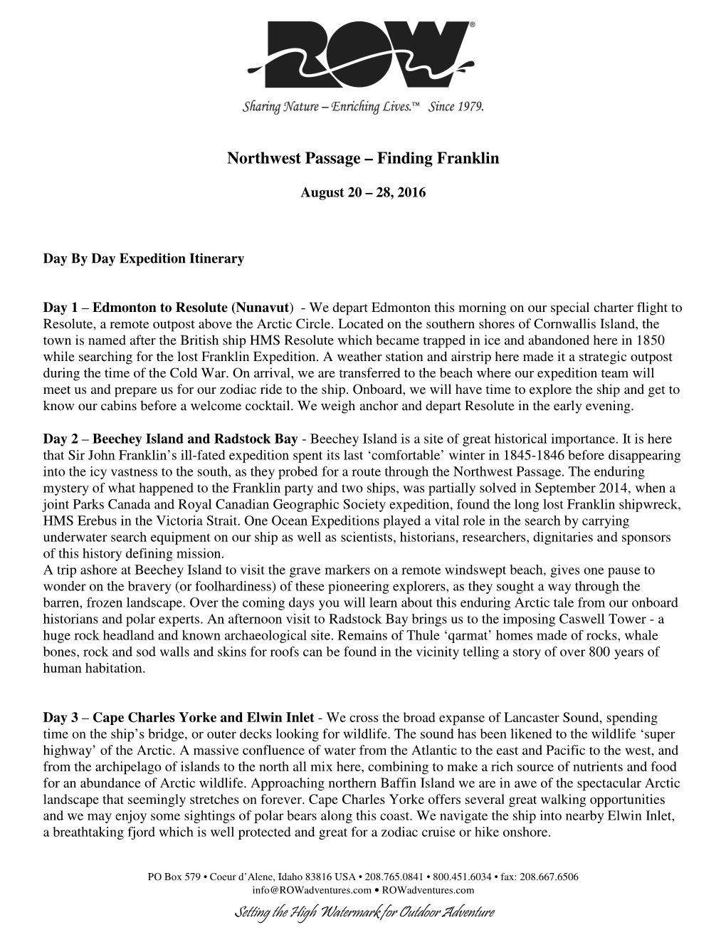 Northwest Passage – Finding Franklin