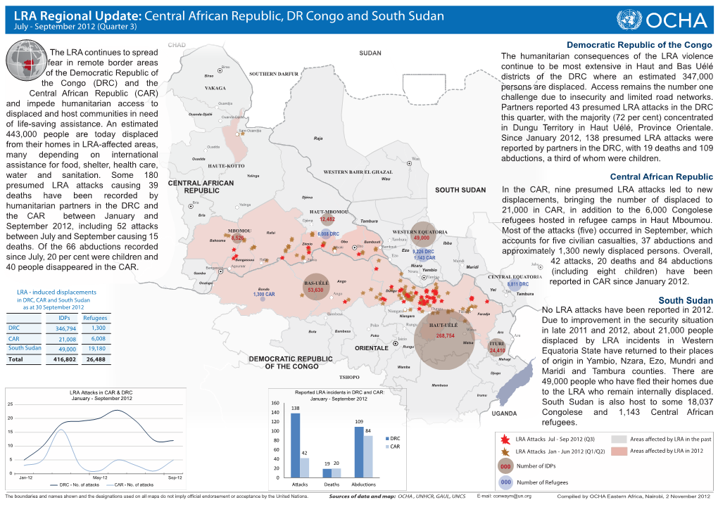 LRA Regional Update: Central African Republic, DR Congo and South Sudan July - September 2012 (Quarter 3)