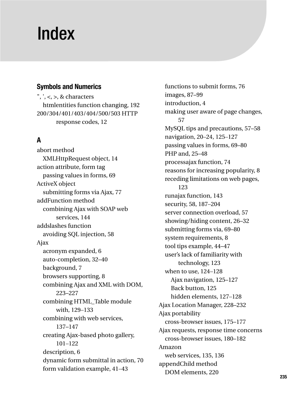 Symbols and Numerics A