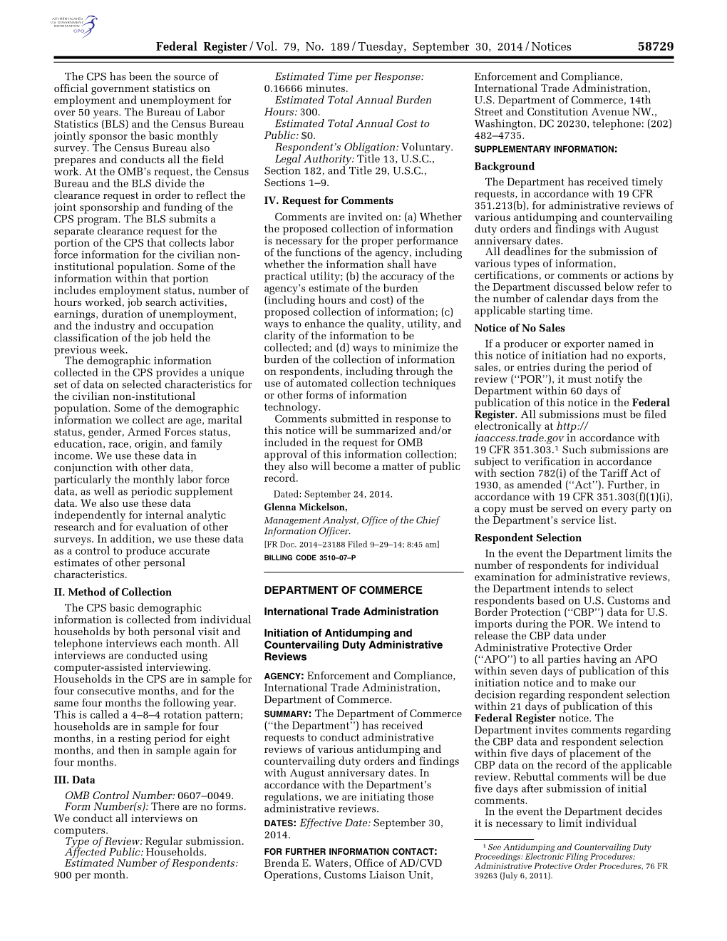 Federal Register/Vol. 79, No. 189/Tuesday, September 30, 2014