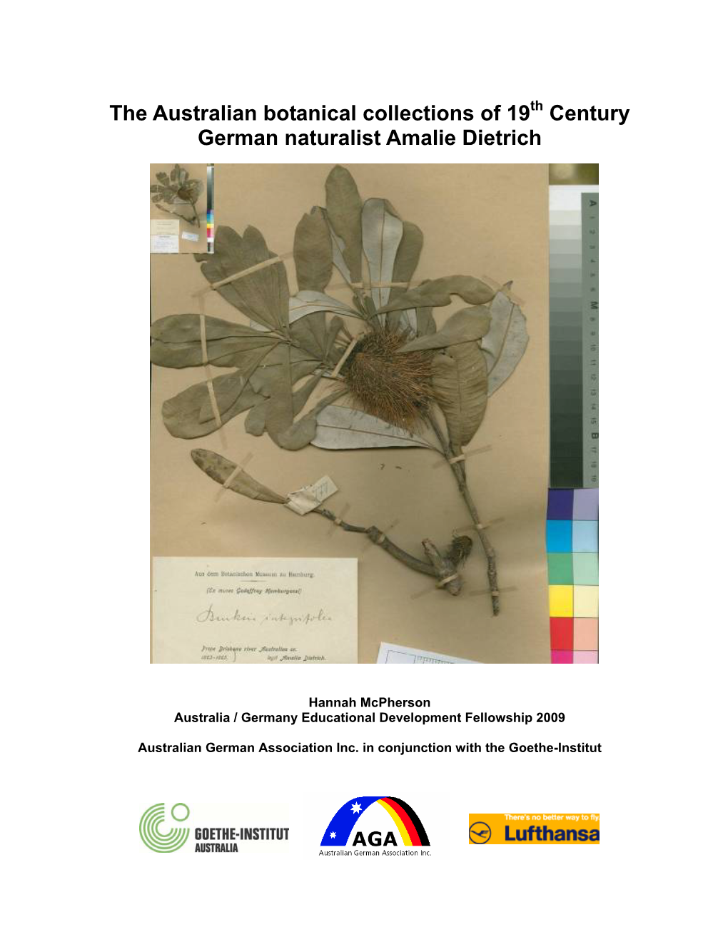 The Australian Botanical Collections of 19Th Century German Naturalist Amalie Dietrich