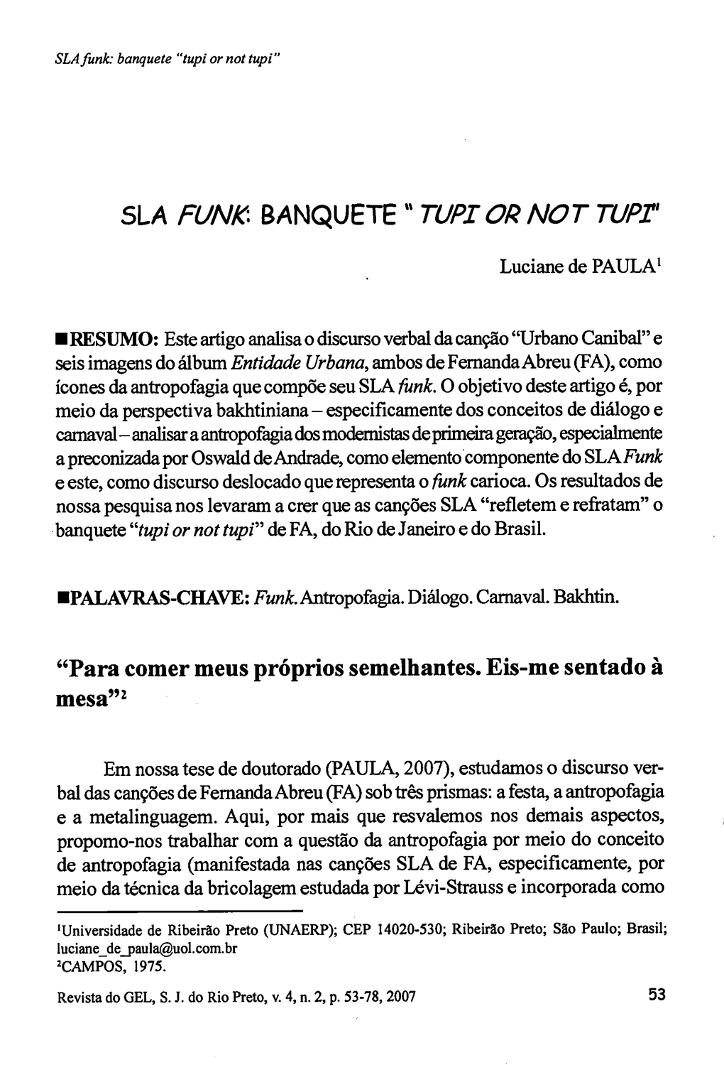 5La Funk Banquete " Tupi Or Not Tuft'