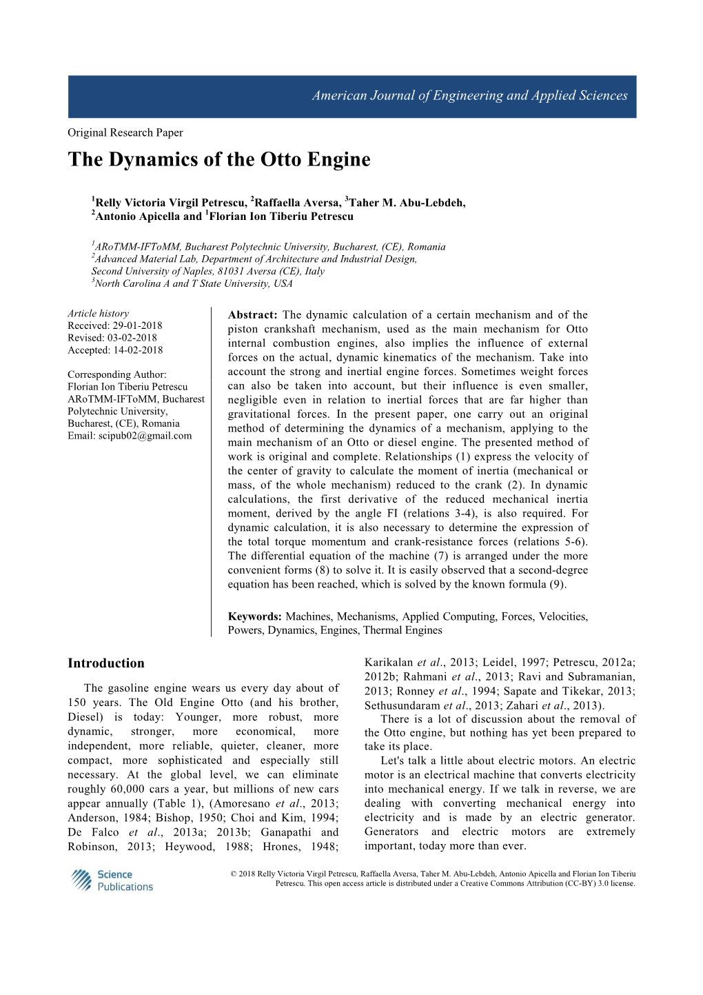 The Dynamics of the Otto Engine