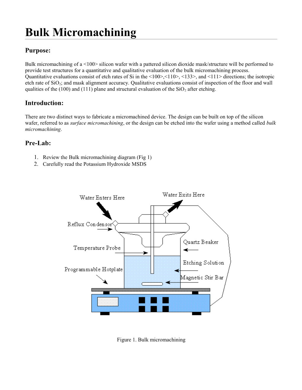 Bulk Micromachining