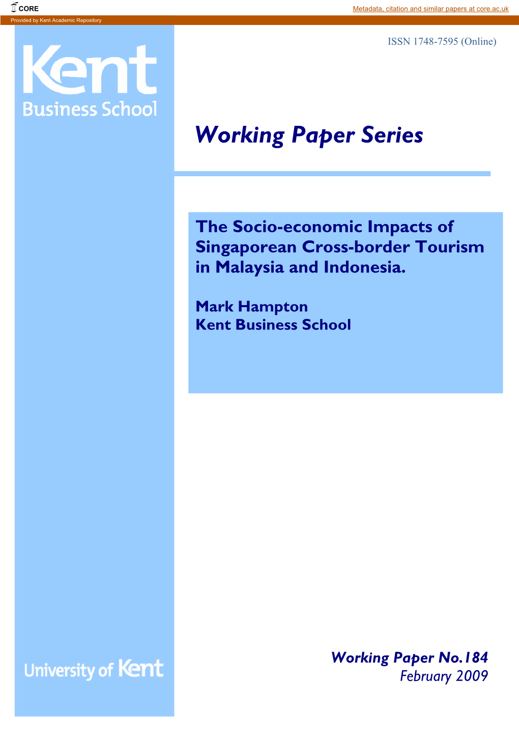 Working Paper Series