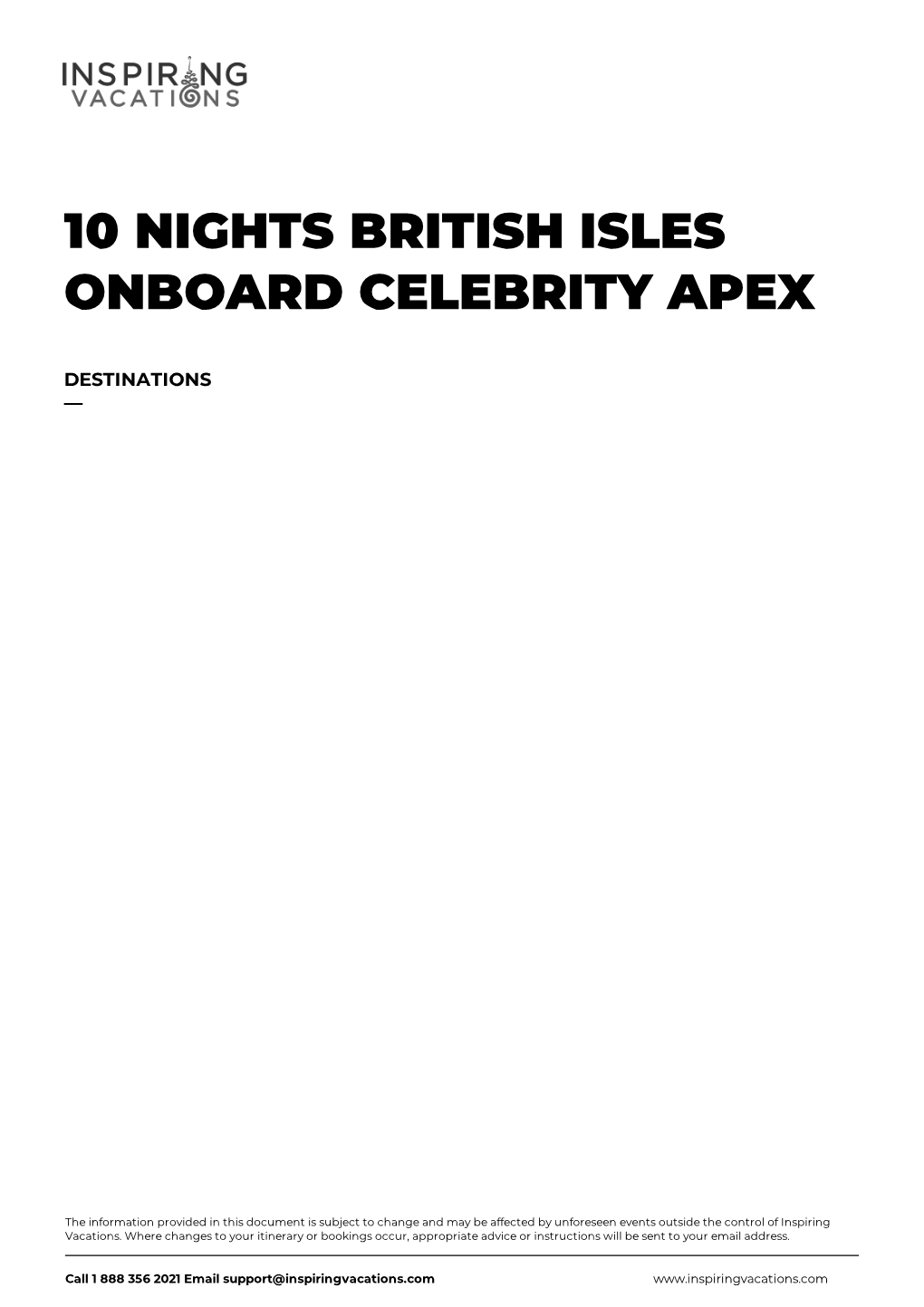 10 Nights British Isles Onboard Celebrity Apex