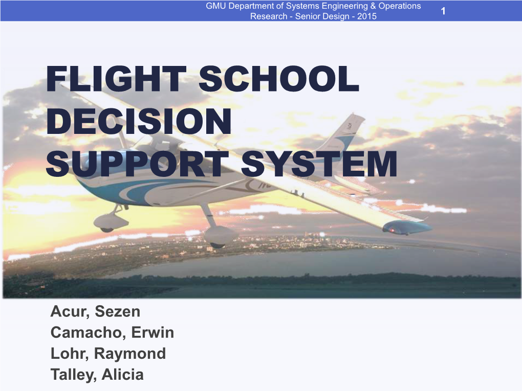 Flight School Decision Support System