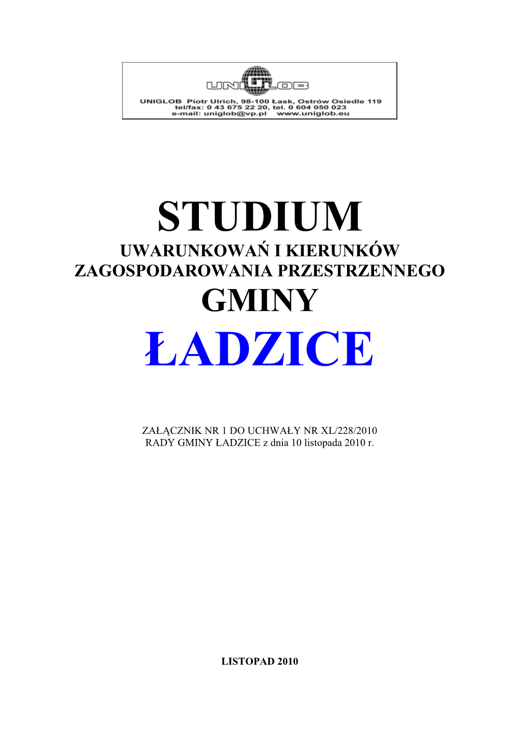 Studium Ladzice 10 11 10