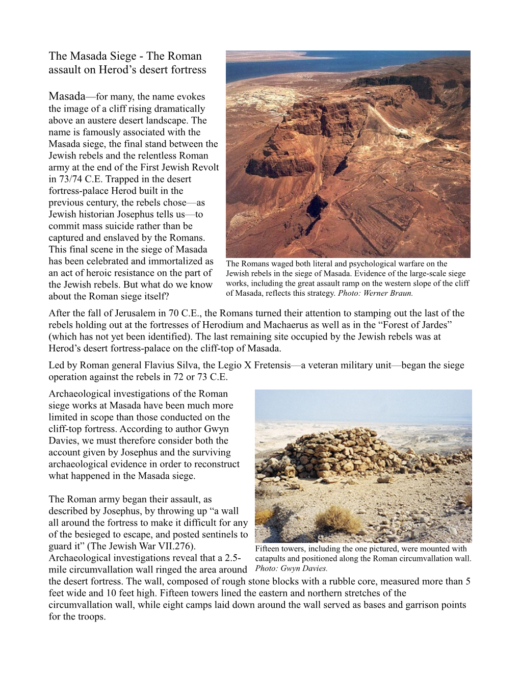 The Masada Siege - the Roman Assault on Herod’S Desert Fortress