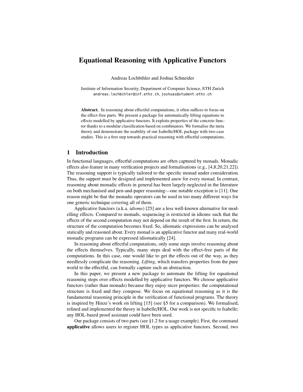 Equational Reasoning with Applicative Functors