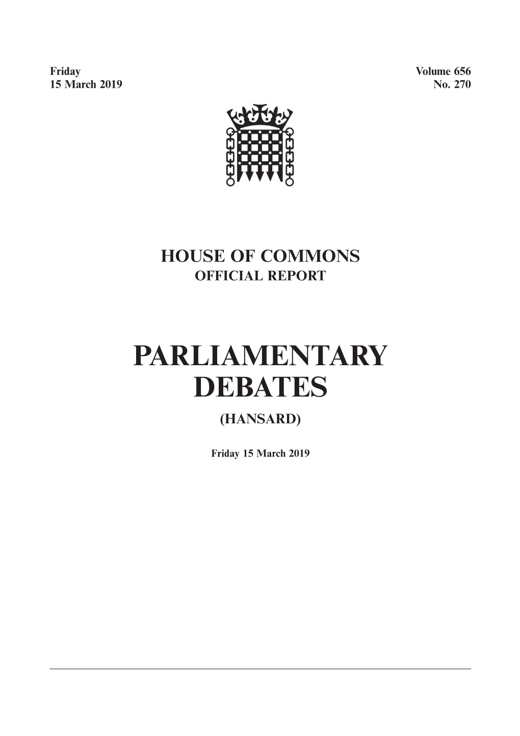 Whole Day Download the Hansard