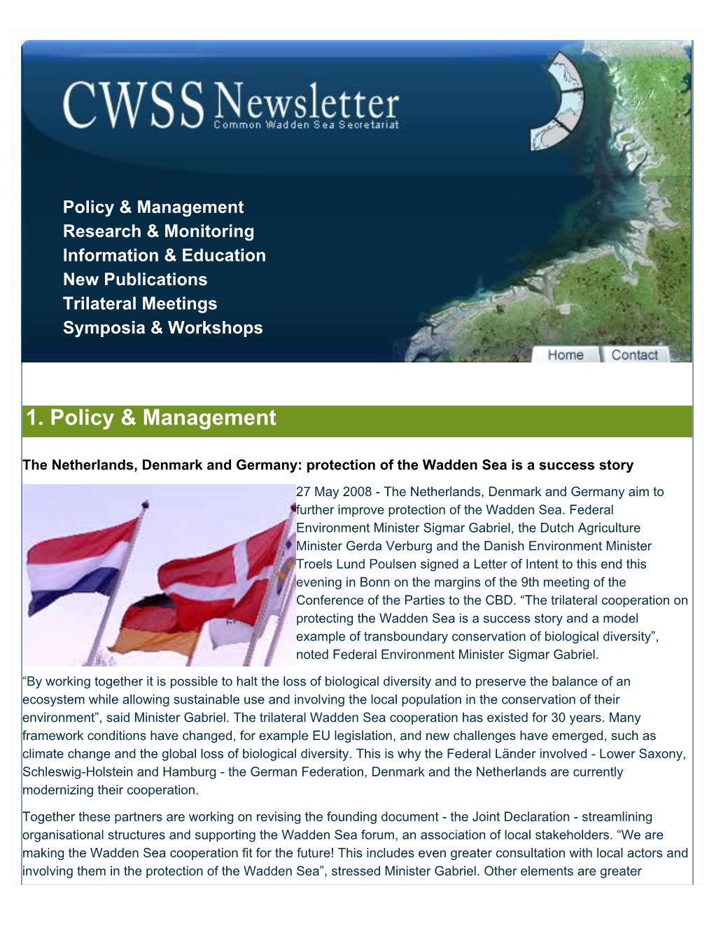 CWSS Newsletter No.1