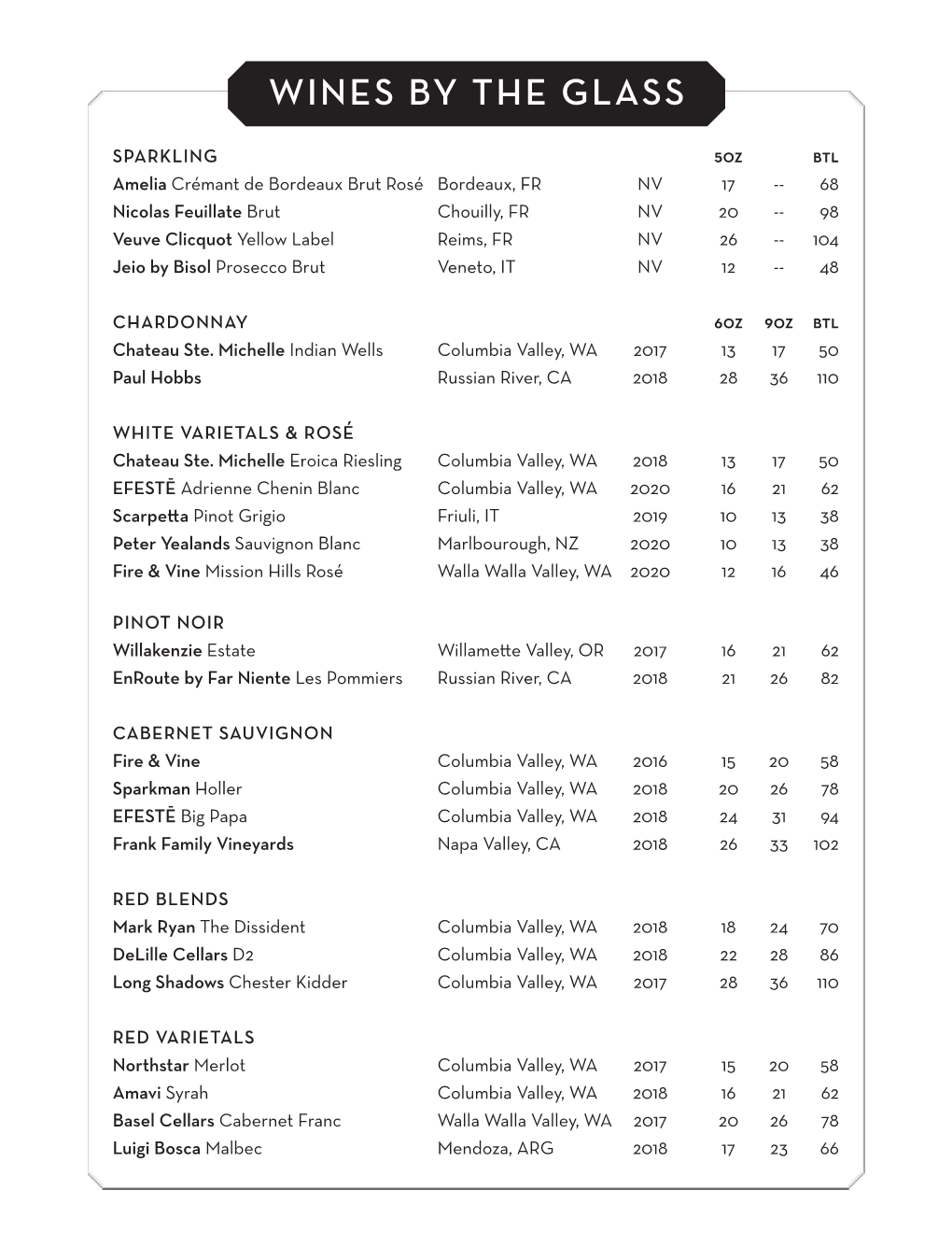 View Wine List (Pdf)