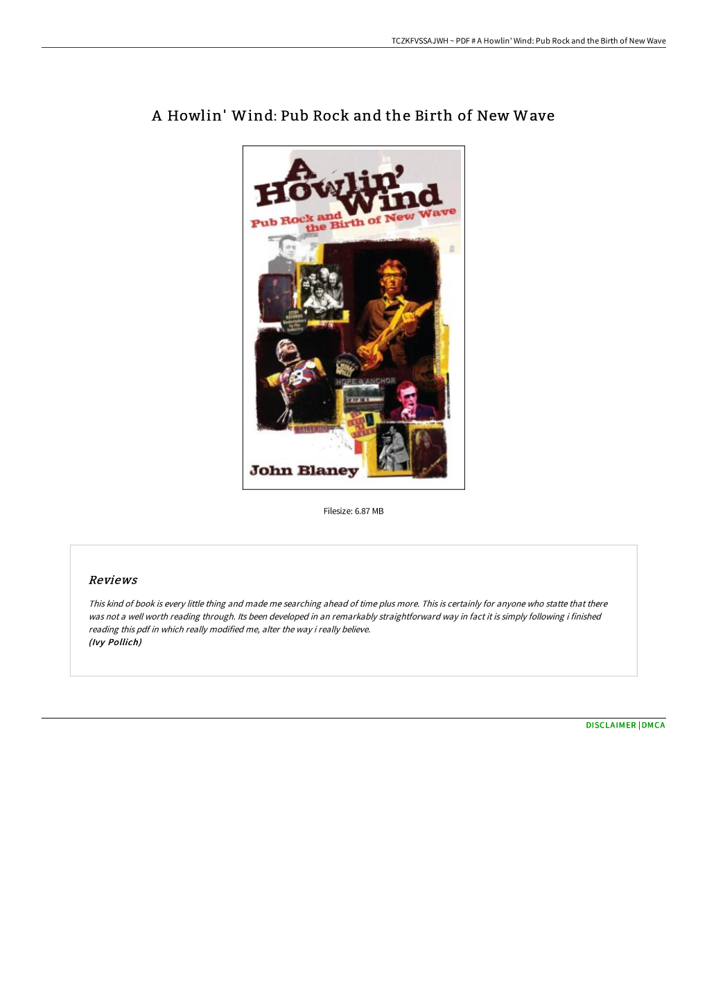 Download Ebook &gt; a Howlin' Wind: Pub Rock and the Birth of New Wave