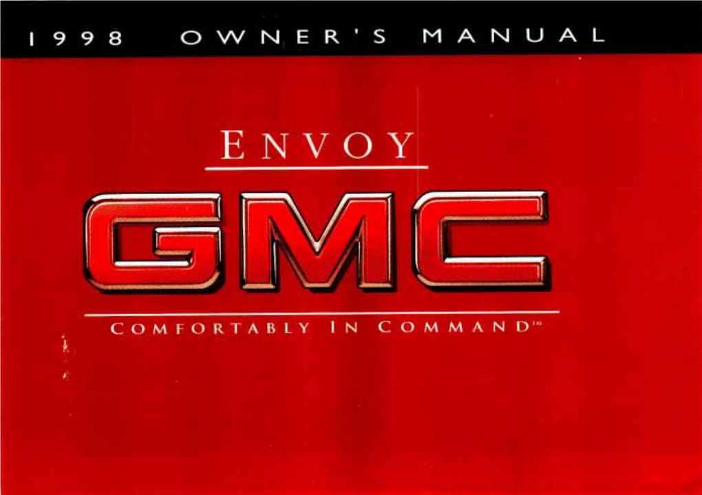 1998 GMC Envoy Owner's Manual