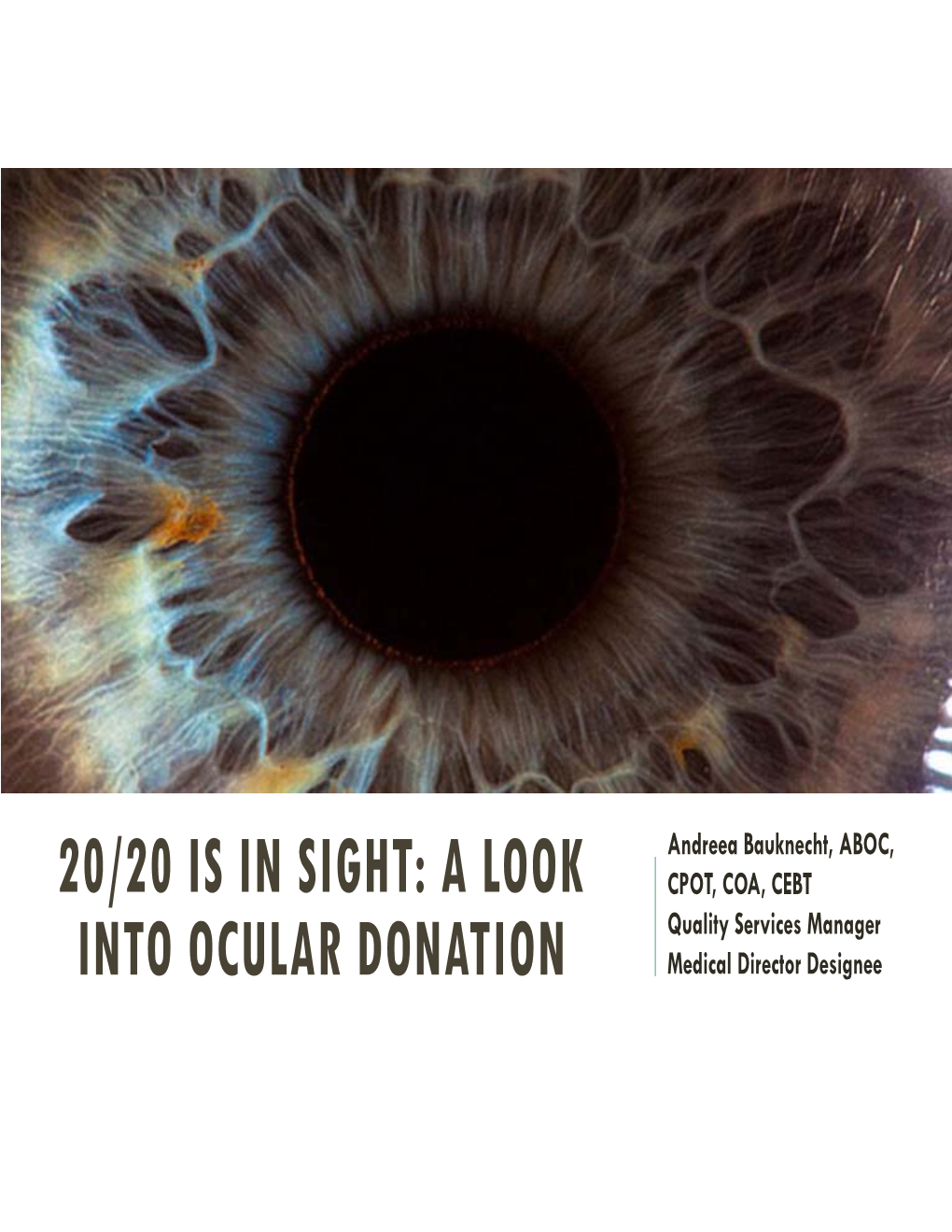A Look Into Ocular Donation