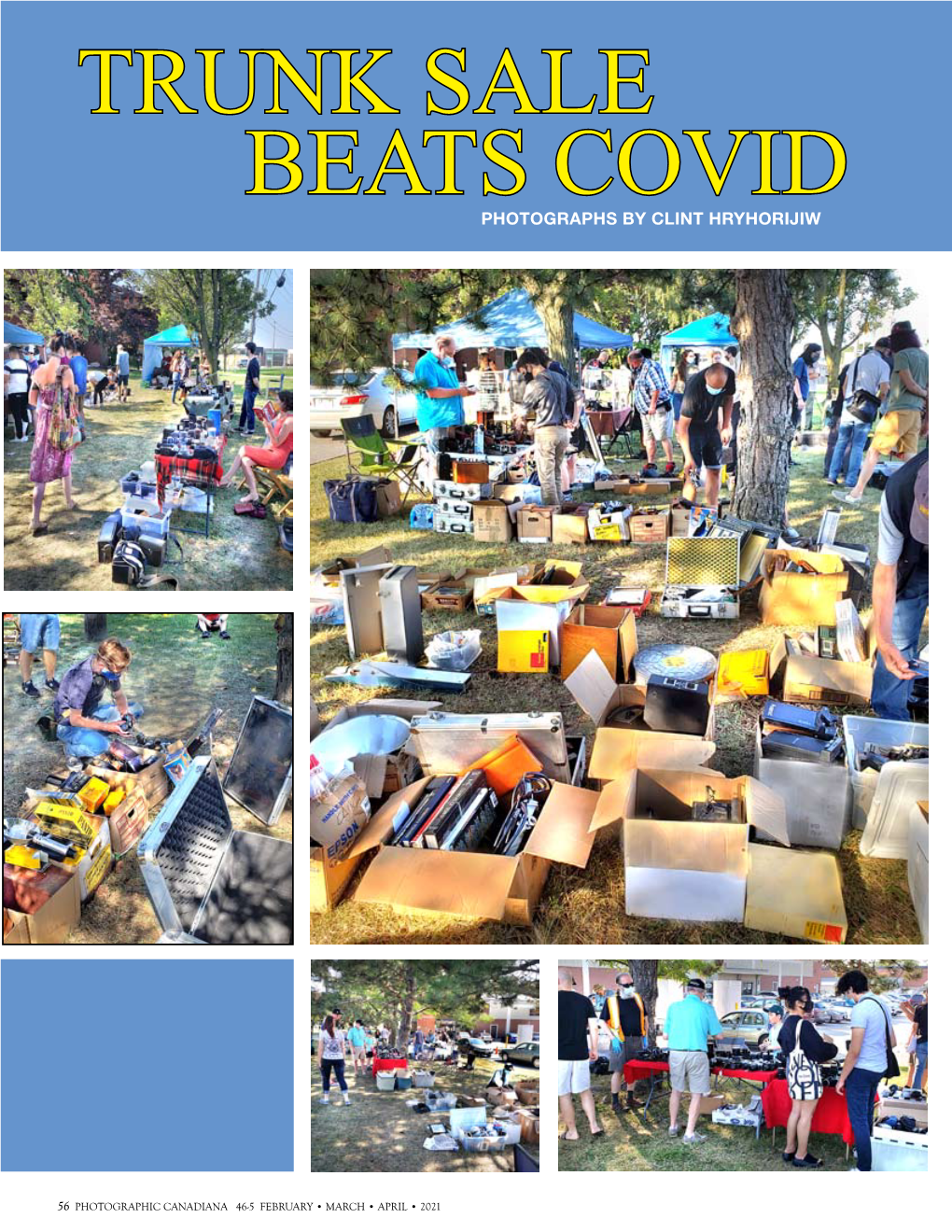 TRUNK SALE BEATS COVID Photographs by CLINT HRYHORIJIW