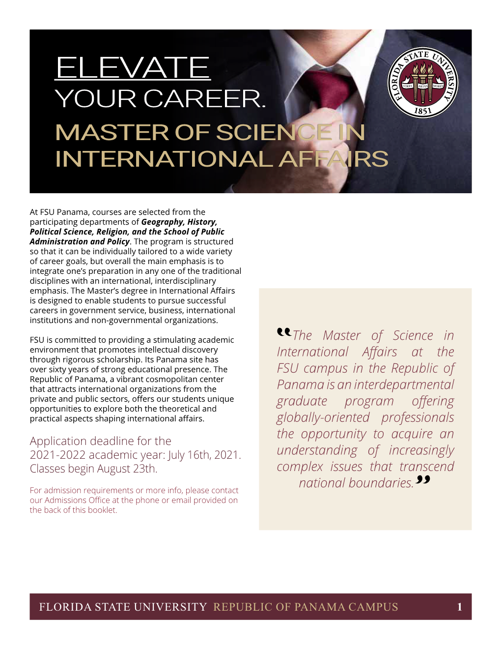Download Our Master's Informational Brochure