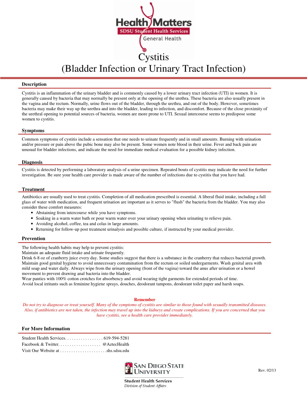 Cystitis Bladder Infection Or Urinary Tract Infection