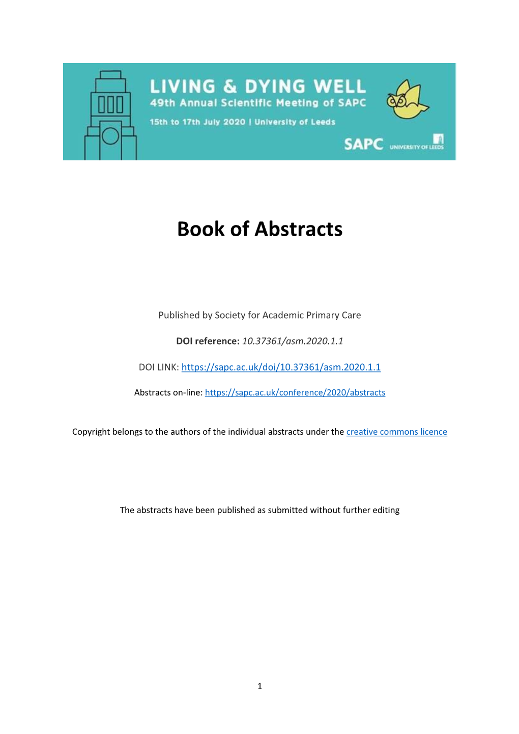 Book of Abstracts