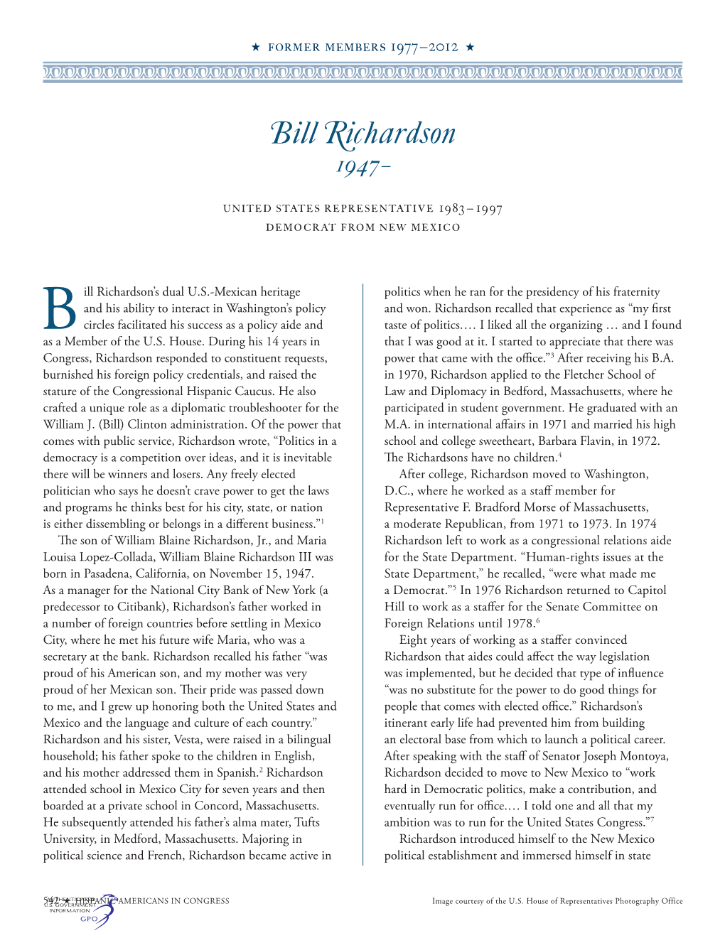 Bill Richardson 1947–