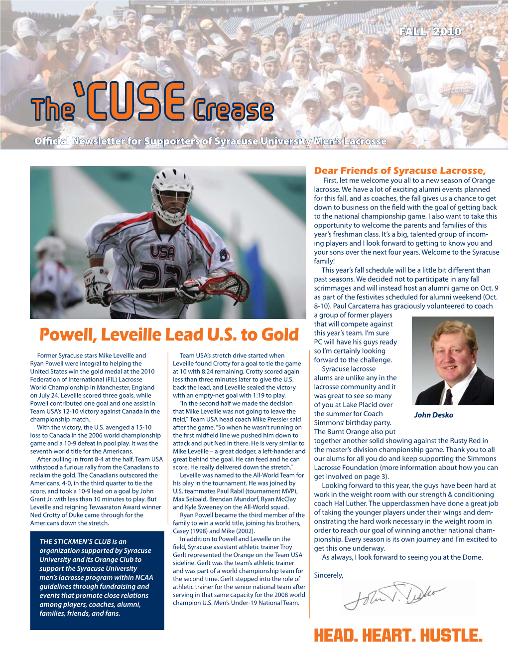 Cuse Crease Newsletter Sep 2010