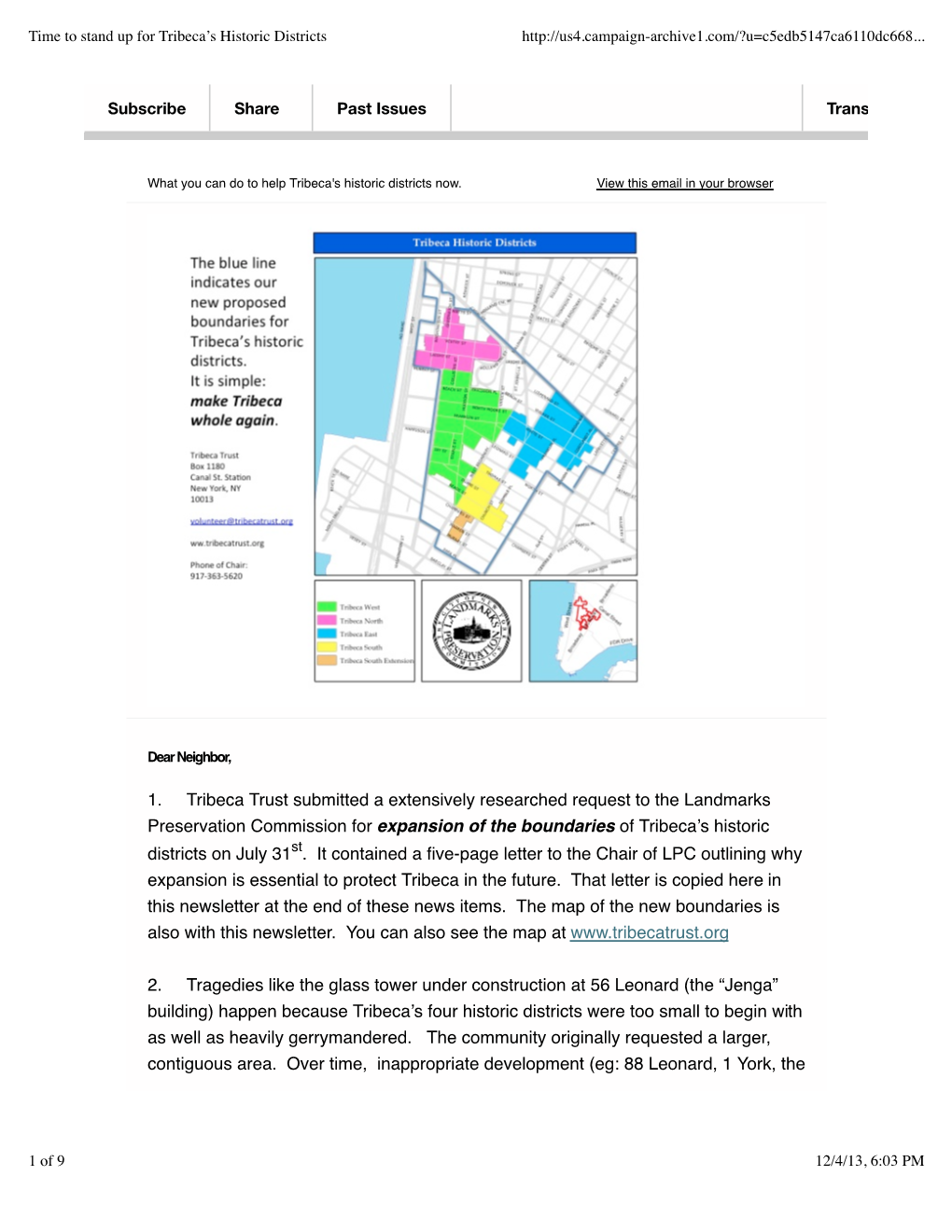 Time to Stand up for Tribeca's Historic Districts