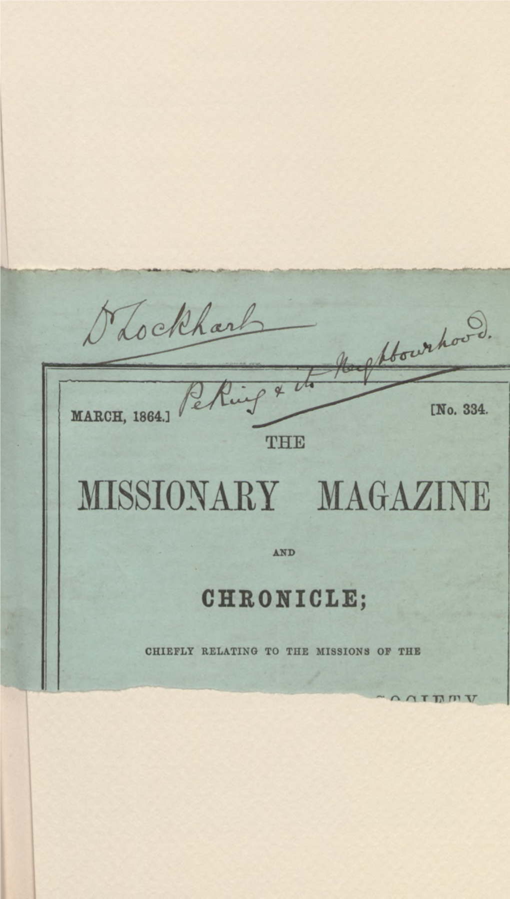 Missionary Magazine