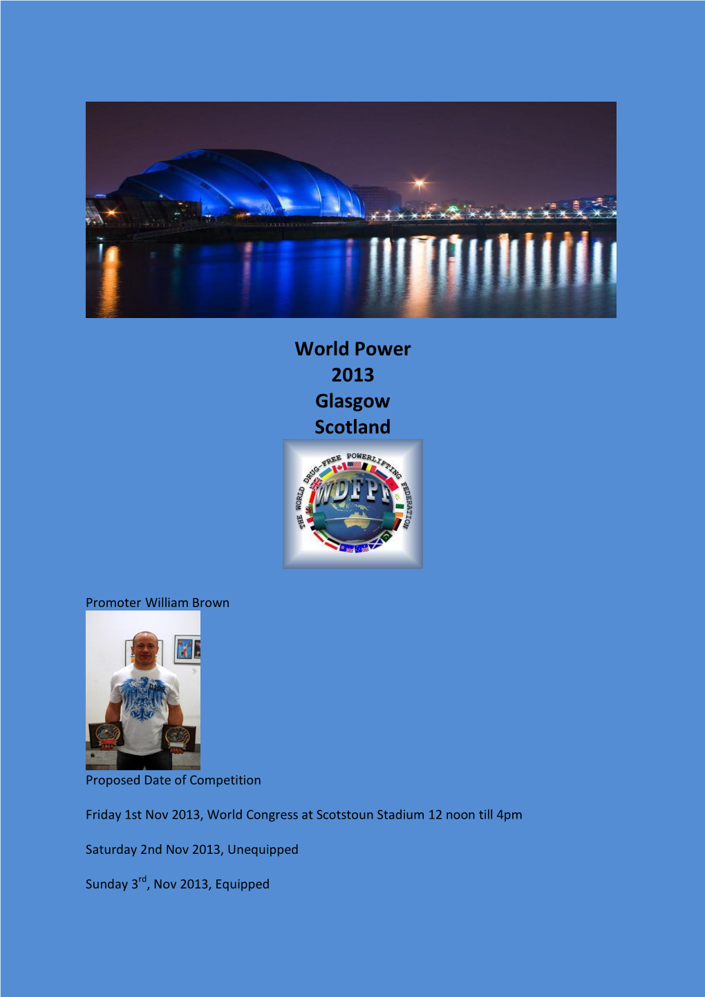 World Power 2013 Glasgow Scotland