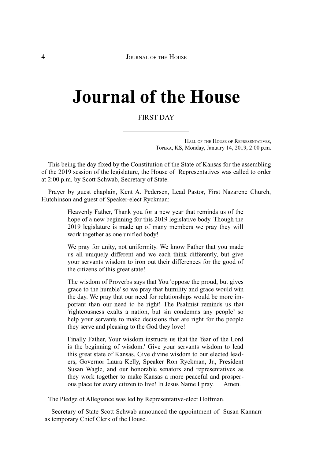 Journal of the House