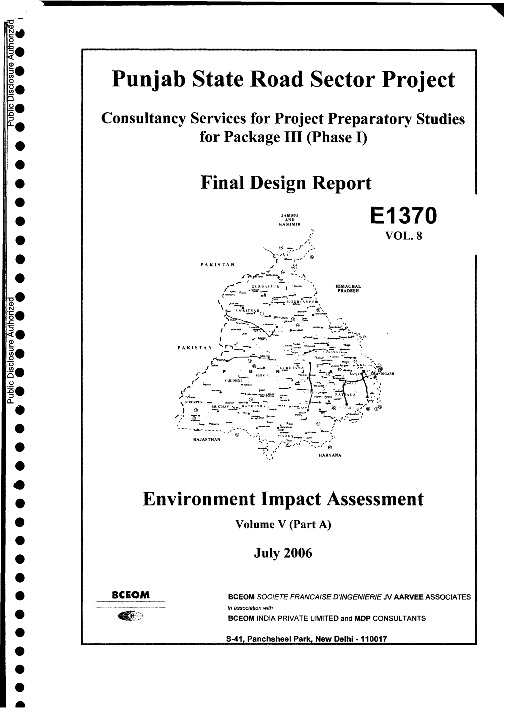 Environmental Impactassessment (Volume V-A)