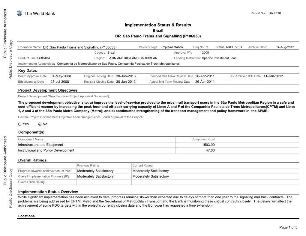 World Bank Document