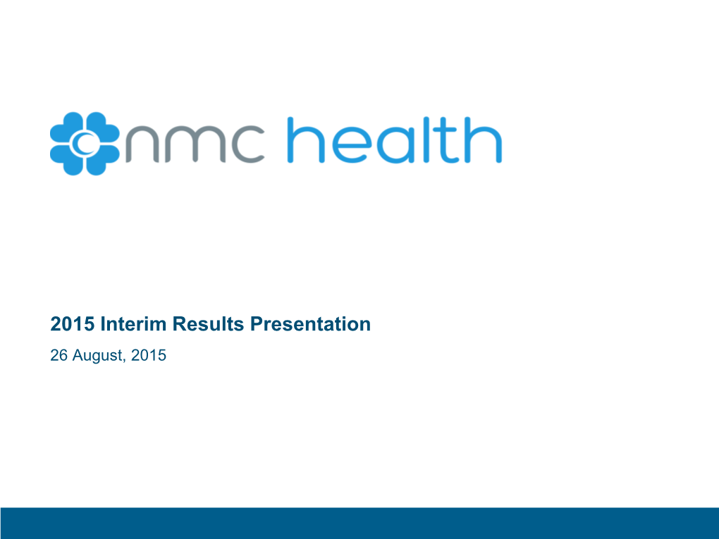 NMC Healthcare’S Successful Listing on the Premium Segment of the London Stock Exchange (LSE) in April 2012