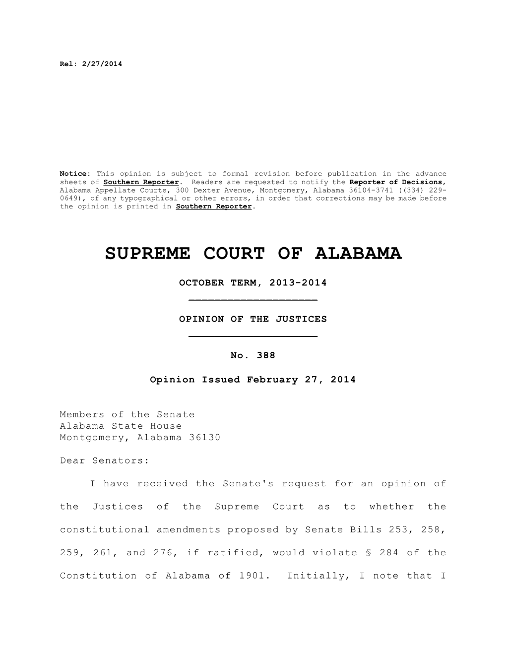 Supreme Court of Alabama