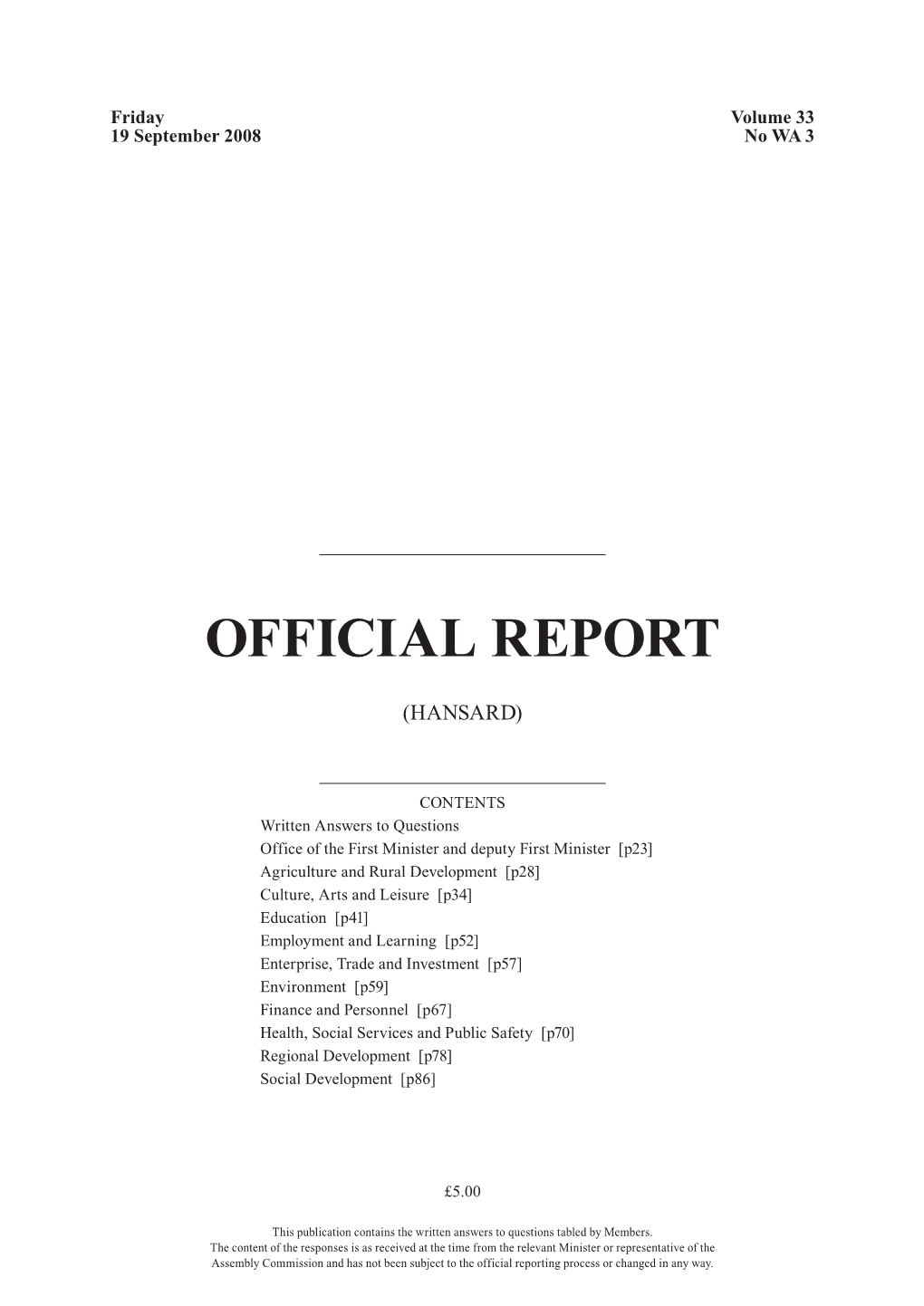 Official Report