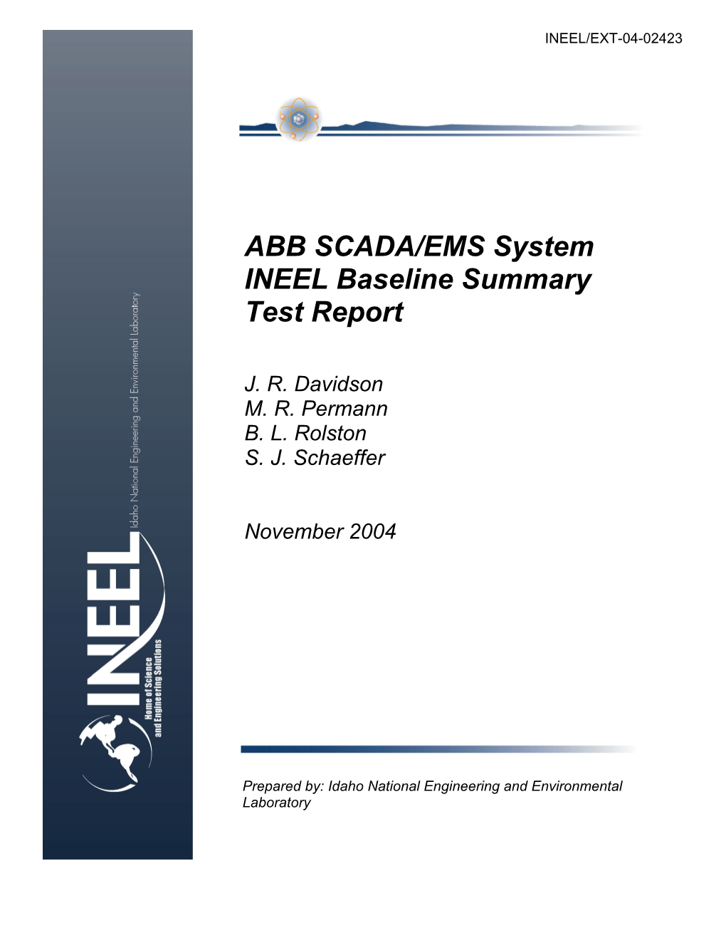 ABB SCADA/EMS System INEEL Baseline Summary Test Report